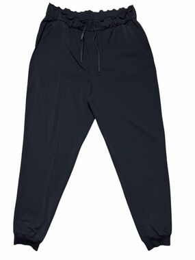 Lululemon Black High Waisted Drawstring joggers Sweatpants Size 10 Pockets